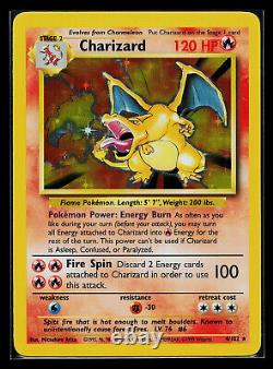 Pokemon Card Charizard Base Set 4/102 Holo Rare