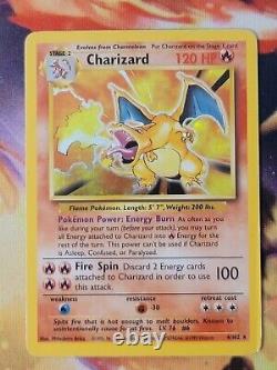 Pokemon Card Charizard Base Set 4/102 Holo Rare 1999 LP