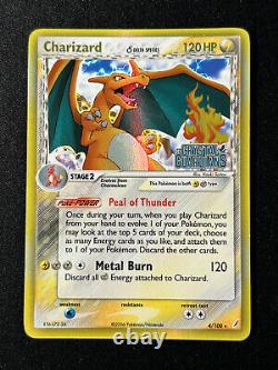 Pokemon Card Charizard EX Crystal Guardians 4/100 Reverse HOLO Rare Stamped