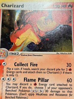 Pokemon Card Charizard EX Dragon 100/97 Secret Rare Holo SWIRL