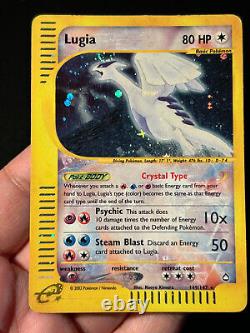 Pokemon Card Crystal Lugia Aquapolis HOLO 149/147 Secret Rare