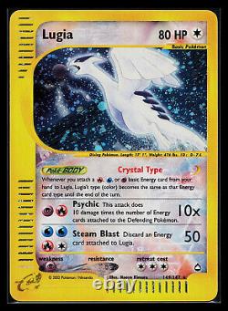 Pokemon Card Crystal Lugia Aquapolis HOLO 149/147 Secret Rare Holo