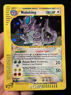 Pokemon Card Crystal Nidoking Aquapolis 150/147 HOLO Secret Rare