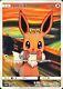 Pokemon Card Eevee Munch The Scream 287/sm-p Promo Excellent With Card Loader