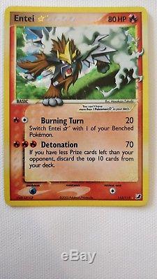 Pokemon Card Entei Gold Star 113/115 EX Unseen Forces NM-M ULTRA RARE