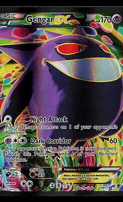 Pokemon Card Gengar EX Phantom Forces 114/119 Ultra Rare Full Art XY Holo