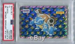Pokemon Card Japanese Promo 1995 Topsun Blastoise Holo Blue Back PSA 10 Gem Mint