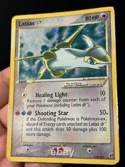 Pokemon Card Latias Gold Star EX Deoxys 105/107 Ultra Rare HOLO SWIRL