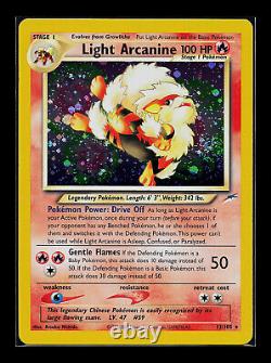 Pokemon Card Light Arcanine Neo Destiny 12/105 Holo Rare SWIRL
