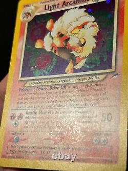 Pokemon Card Light Arcanine Neo Destiny 12/105 Holo Rare SWIRL