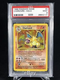 Pokemon Card Lot Charizard Base Set Unlimited Psa 9 Mint 4/102 Holo Rare