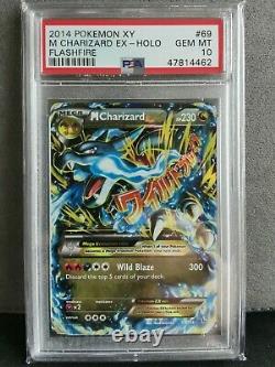 Pokemon Card M Charizard EX 069 Flashfire PSA 10 Graded Sealed Case