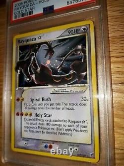 Pokemon Card PSA 8 NM-MT Gold Star Rayquaza EX Deoxys Ultra Rare Holo 107/107