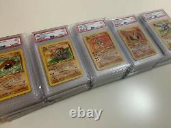 Pokemon Card PSA Graded 1st Edition Shadowless Complete Fossil Set 62 Full Rare