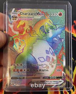 Pokémon Card RAINBOW RARE CHARIZARD VMAX 74/73 Champions Path PACK FRESH MINT