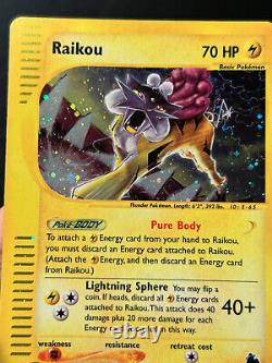 Pokemon Card Raikou Skyridge H26/H32 Holo Rare