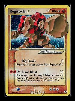 Pokemon Card Regirock Gold Star EX Legend Maker 91/92 Ultra Rare HOLO SWIRL