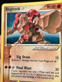 Pokemon Card Regirock Gold Star EX Legend Maker 91/92 Ultra Rare HOLO SWIRL