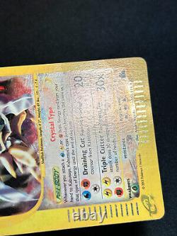 Pokemon Card SWIRL Crystal Kabutops Skyridge Holo 150/144 Secret Rare