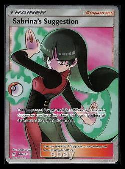 Pokemon Card Sabrina's Suggestion Team Up 181/181 Ultra Rare Full Art SM Holo