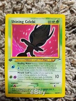 Pokemon Card Shining Celebi 106/105 Neo Destiny Secret Rare Holo, 1st Edition