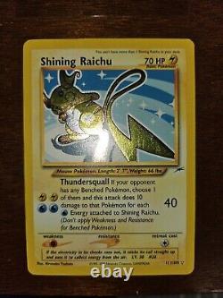 Pokemon Card Shining Raichu Neo Destiny 111/105 Secret Rare HP Heavy Play