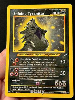 Pokemon Card Shining Tyranitar Neo Destiny 113/105 HOLO Secret Rare