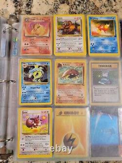 Pokemon Cards Collection 355 Cards! Binder WOTC RARE 1996 1998 1999 2000 Vintage