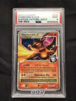 Pokemon Cards Supreme Victors Rare Holo Charizard G LV. X 143/147 PSA 9