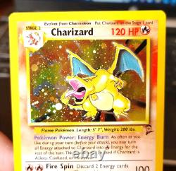 Pokemon Charizard 4/130 Holo Rare Base Set 2 Lp