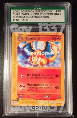 Pokemon Charizard FPO For Position Only Test/Sample Rare Mint PSA Card Encased