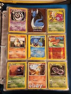Pokemon Collection Binder Vintage Lot of Cards Holos Rares Reverse Foils WOTC