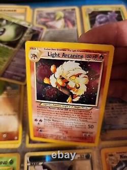Pokemon Collection Binder Vintage WoTC Lot of Cards Holos Rares Light Arcanine