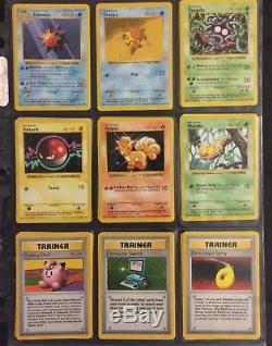 Pokemon Complete Rare/Uncommon/Common Shadowless Base Set Cards /102