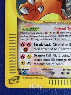 Pokemon Crystal CHARIZARD Card 146/144 Secret Rare Holo Foil 2003 Skyridge