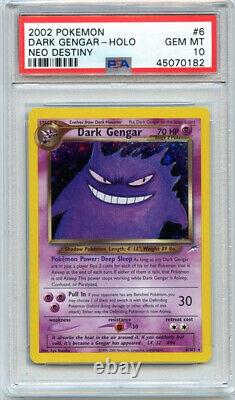 Pokemon Dark Gengar PSA 10 Holo Card Neo Destiny 6/105