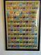 Pokemon Fossil Holo Rare Uncut Sheet (110 Cards) Kay Bee Toys Framed Excellent