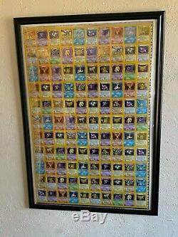 Pokemon Fossil Holo Rare Uncut Sheet (110 Cards) Kay Bee Toys FRAMED EXCELLENT