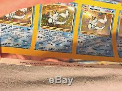 Pokemon Full Uncut Card Sheet Kangaskhan/Vaporeon Jungle, Extremely Rare