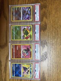 Pokemon GO Radiant Charizard, Blastoise, Venusaur, Eevee PSA 10 Set