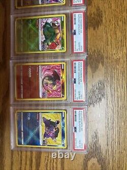 Pokemon GO Radiant Charizard, Blastoise, Venusaur, Eevee PSA 10 Set