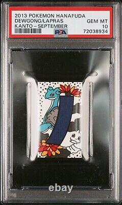 Pokemon Lapras & Dewgong Rare Pokemon Hanafuda Card TCG PSA 10 Gem Mint