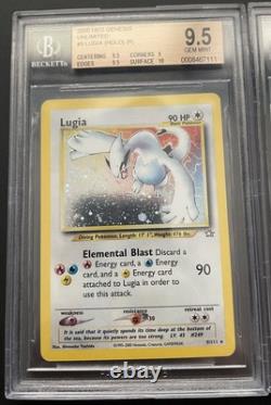 Pokemon Lugia 9/111 Neo Genesis Unlimited Holo Card 2000 BGS 9.5 Gem MINT