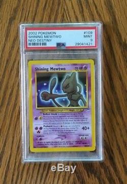Pokemon Neo Destiny # 109/105 Shining Mewtwo ultra rare card PSA 9