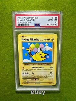 Pokémon PSA 10 Flying Pikachu POKEMON TCG CARD Evolutions 2016 Pokémon XY GEM MT