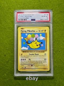 Pokémon PSA 10 Flying Pikachu POKEMON TCG CARD Evolutions 2016 Pokémon XY GEM MT