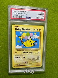 Pokémon PSA 10 Flying Pikachu POKEMON TCG CARD Evolutions 2016 Pokémon XY GEM MT