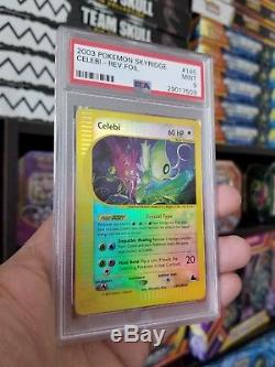 Pokemon PSA 9 MINT Skyridge Reverse Crystal Rare Celebi 145/144 Secret Rare Card
