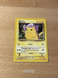 Pokemon Pikachu Yellow Cheeks Base Set WithSuper Potion Trainer CARD RARE MINT
