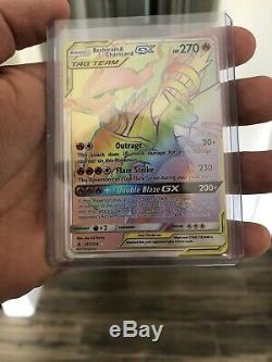 Pokemon Reshiram and Charizard Secret Rare Rainbow Card # 217/214 NrMt/MT